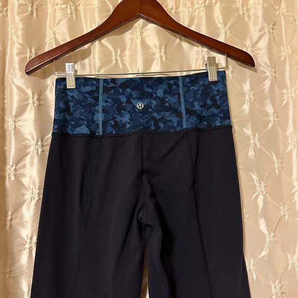 Lululemon Blue Groove Yoga Pants Wide Leg Flare High Rise Leggings - Picture 5 of 13